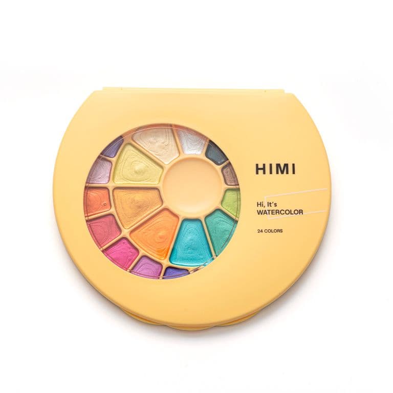 Set Pintura Semi Humeda 24 Colores Metalizados (Estuche Amarillo)