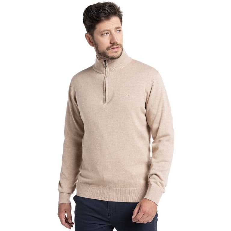 Sweater Half zipper Castellon Beige L