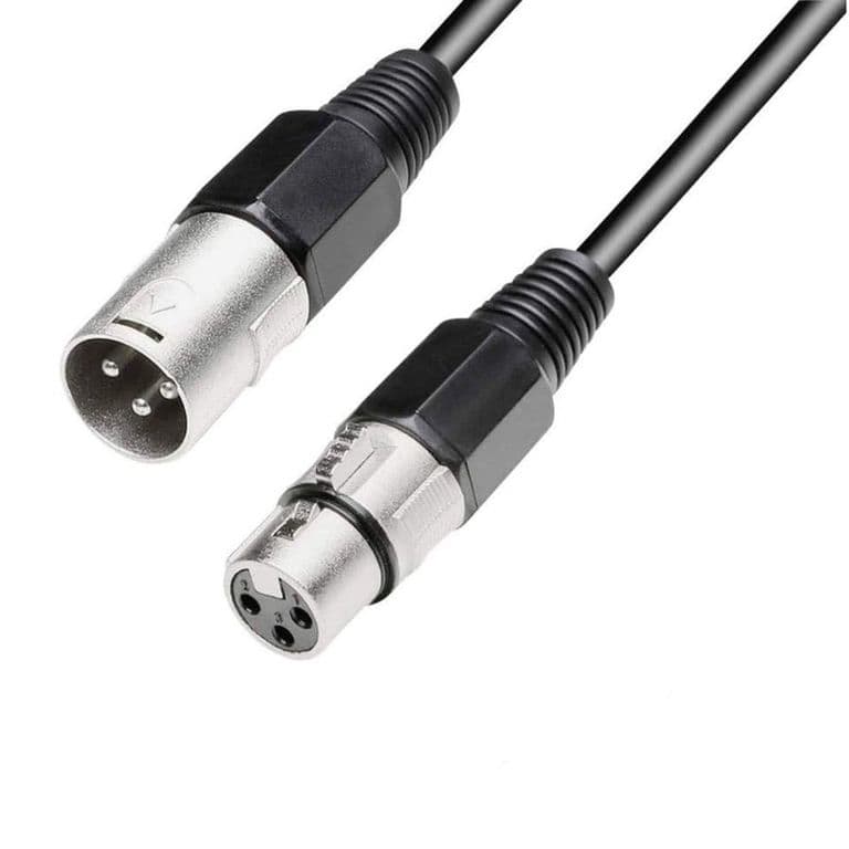 CABLE XLR MACHO HEMBRA BALANCEADO DE 1 METRO