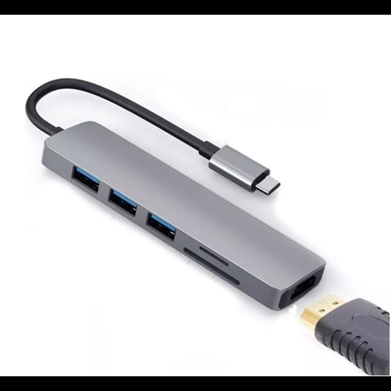 ADAPTADOR USB HUB HDMI TIPO C 3 X USB 30 6EN1