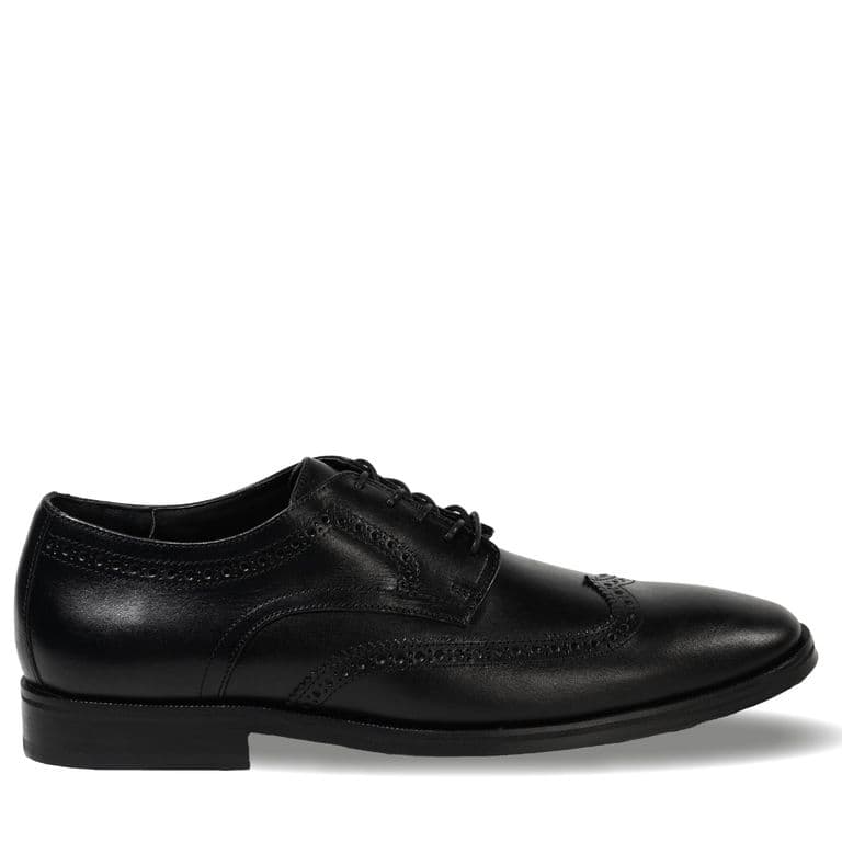 Zapato Hombre De Cuero Brooklyn Negro Veroz Negro 45