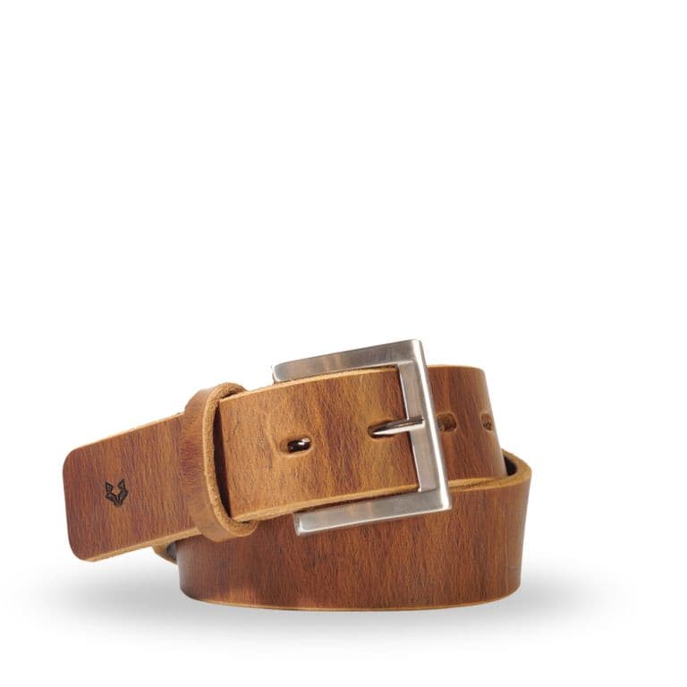 Cinturon Hombre De Cuero Liso Casual Cafe Veroz Cafe Claro 85
