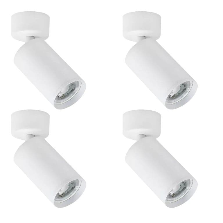 4 Focos Aplique Sobrepuestos Dirigibles Blancos Luz Fria