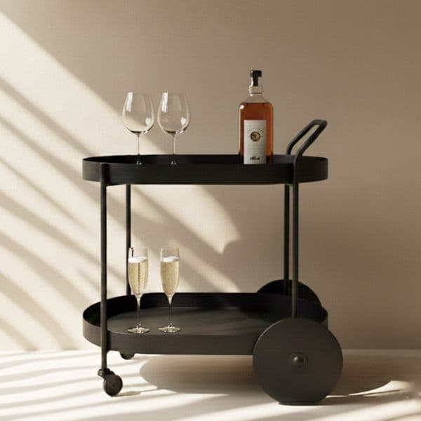 Carro Bar Organizador Nesna 72x80x52 cm Hecho a Mano