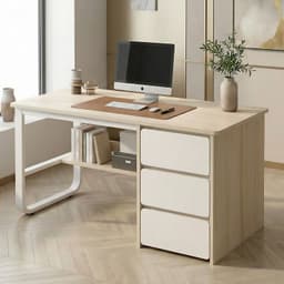Escritorio Pata Metal Oficina Cajon 140x50x74cm