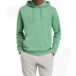 Poleron Frisado Canguro Gorro Invierno Forro Polar Unisex 0422 Verde Agua 2XL