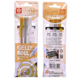 Set lapices gel Gelly Roll 3 Colores (Oro, Plata y Blanco)
