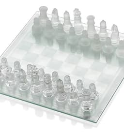 Ajedrez De Vidrio 35x35cms Regalo Ideal Transparente Nacion