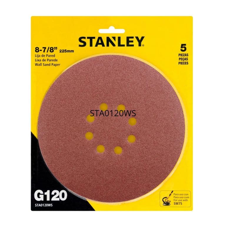 Disco Lijador Grano 120 DE 8-7/8" 225MM 5 Unidades