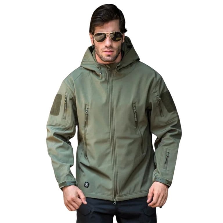 Chaqueta Tactica Softshell Impermeable Verde M