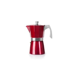 Cafetera Italiana Express 600ml Aluminio Rojo Evva