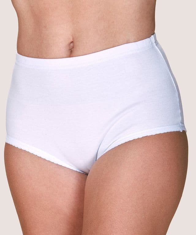 Calzon Alto Algodon Mujer Blanco XL