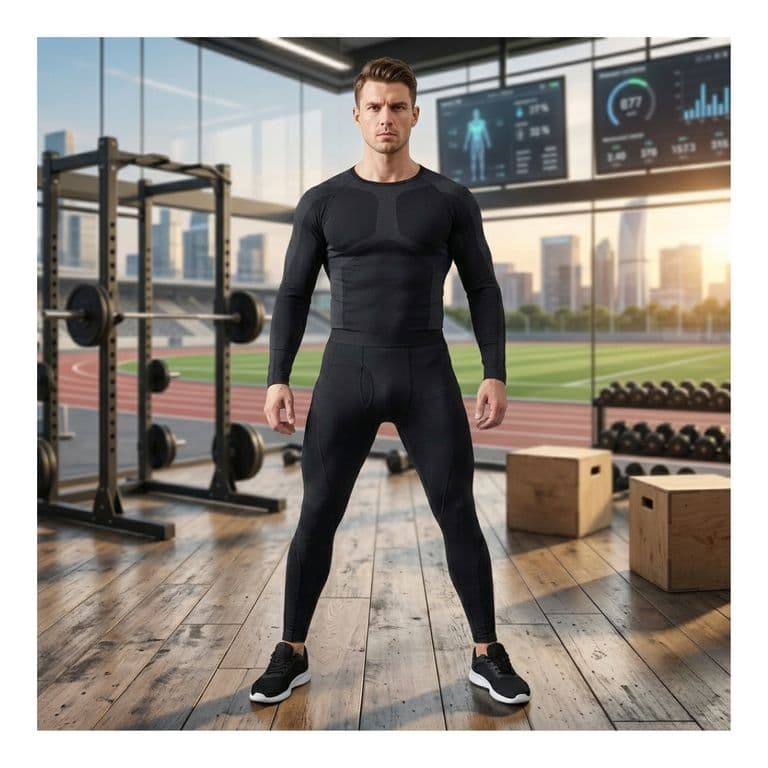 Set Primera Capa Hombre, Camiseta Y Calza Compresion Termicos Negro S/M
