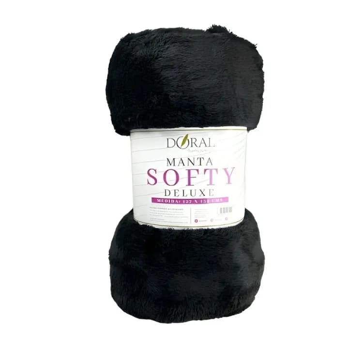 Manta Softy Lisa Negro 127152 cm