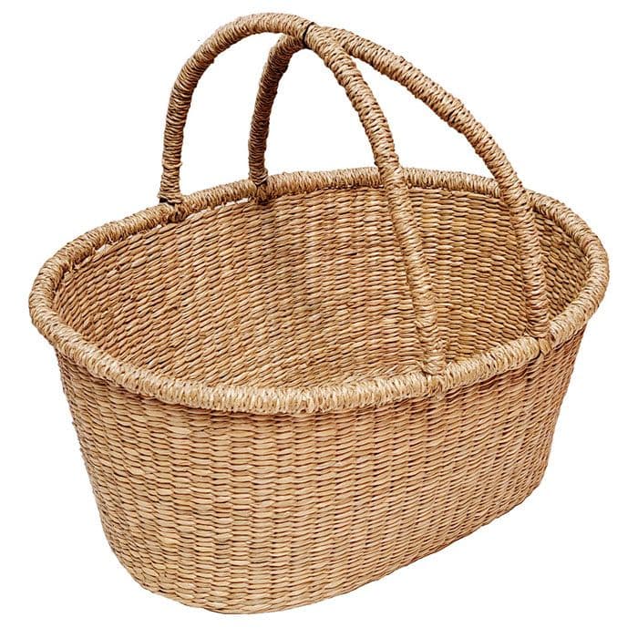 Canasto de mimbre con manilla