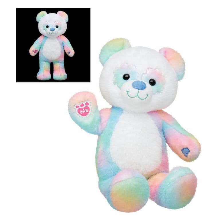 Peluche oso luminoso colores pastel