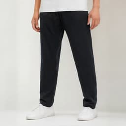 Pantalon de Buzo Recto Hombre 100% Algodon Confeccion Nacional Negro L