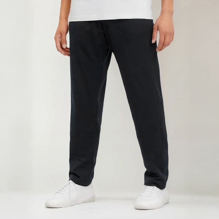 Pantalon de Buzo Recto Hombre 100% Algodon Confeccion Nacional Negro M
