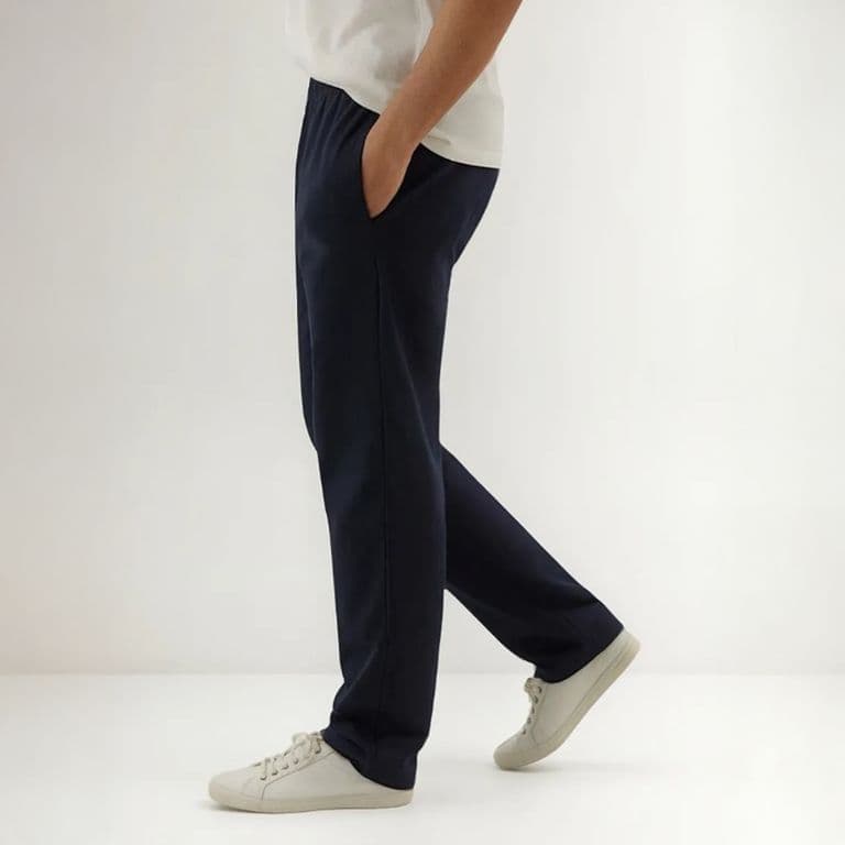 Pantalon de Buzo Recto Hombre 100% Algodon Confeccion Nacional Azul Marino XL