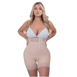 Faja Short Reductora Colombiana Strapples Alta Compresion Beige S