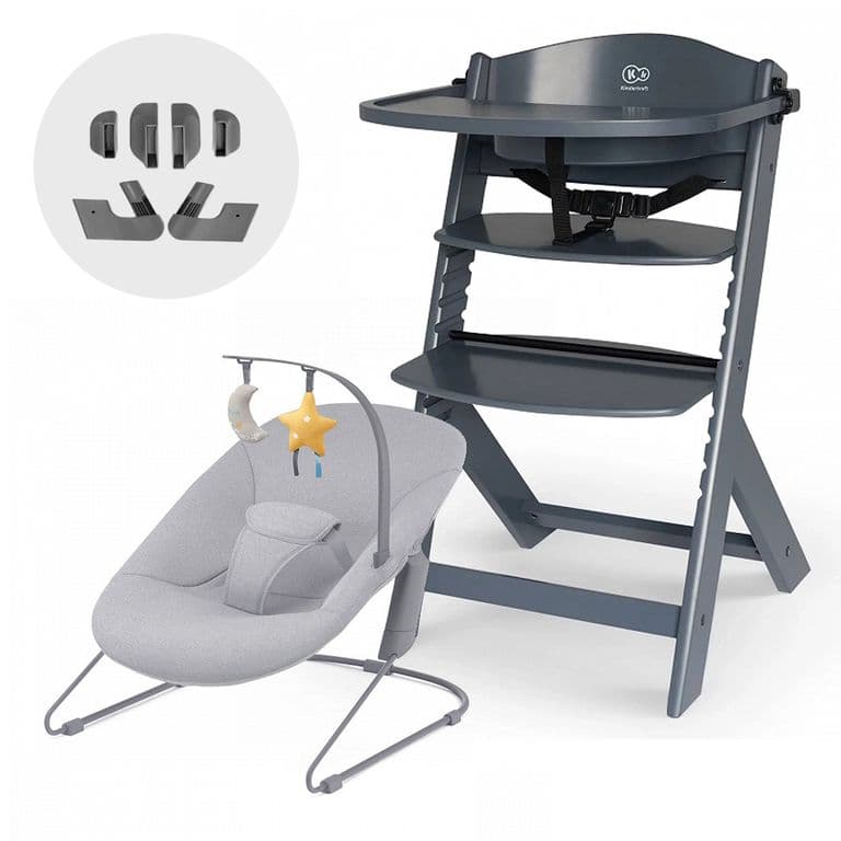 Silla de comer evolutiva 4 en 1 Enock Gris + Calmee