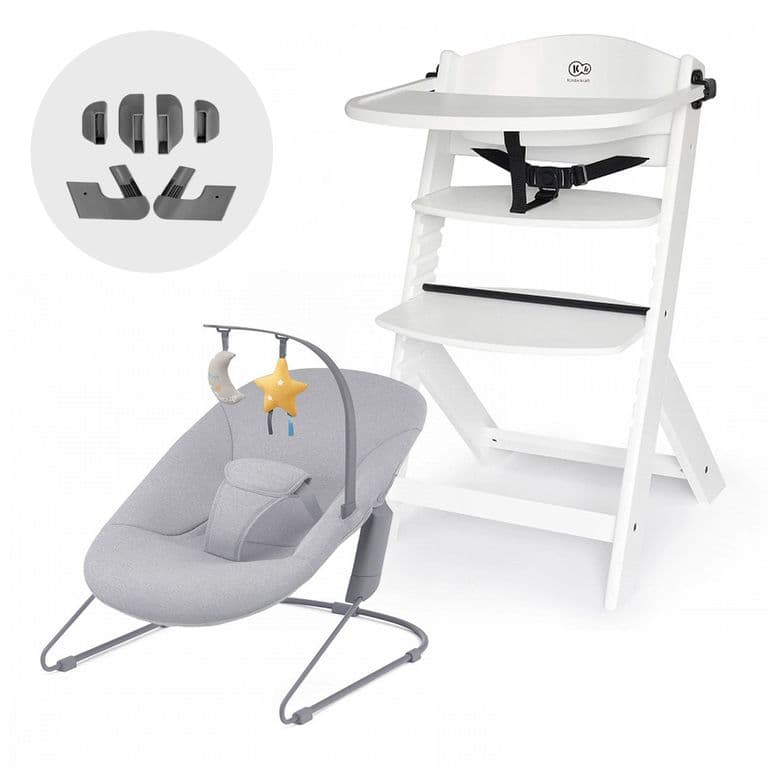 Silla de comer evolutiva 4 en 1 Enock Blanca + Calmee