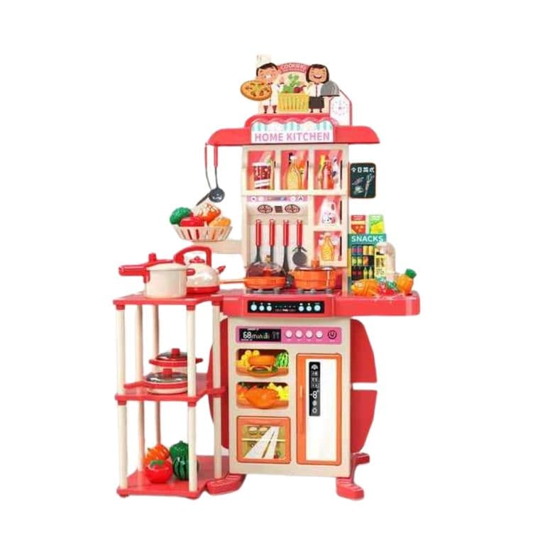 Cocina De Juguete Grande 95 Cm 73 Piezas Con Luz Y Sonido