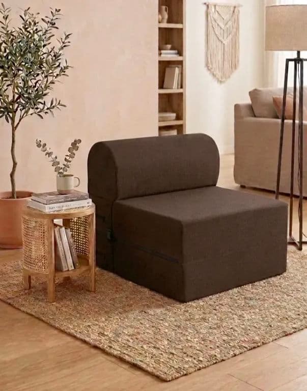SOFA CAMA DE ESPUMA  190X75X36 Cafe