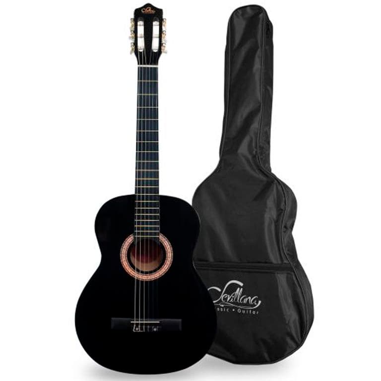 Guitarra Clasica Funda 34 Pul Mediana Negro