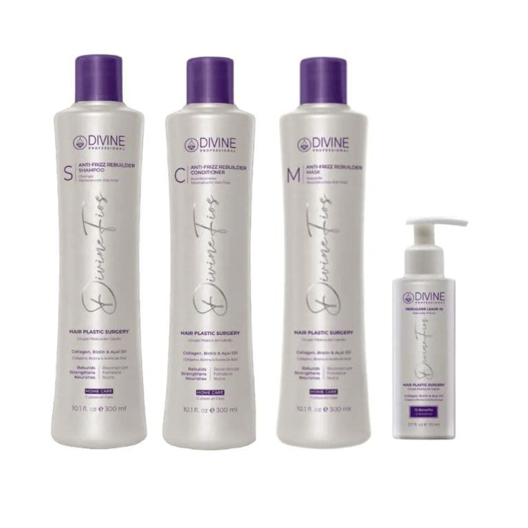Kit Home Care 4 pasos Shampoo+Acondicionador+Mascarilla+LeaveIn