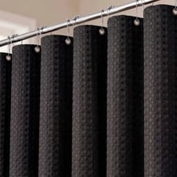 Cortina De Bano Impermeable Tela Ducha + 12 Gancho Premium 180 x 180 Cm
