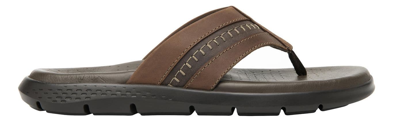 Sandalias Hombre Cuero Cafe Oscuro 39