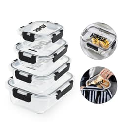 Tupper Hermetico 3.57 L Frasco Vidrio Templado Set x4.