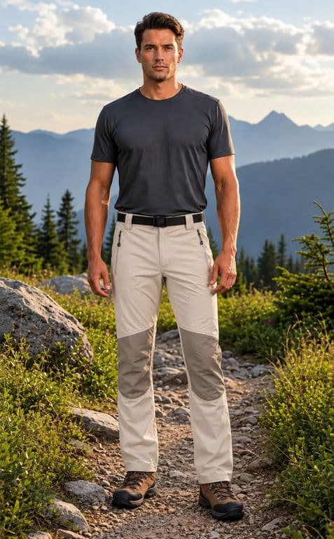 Pantalon Outdoor Trekking Hombre Beige 40