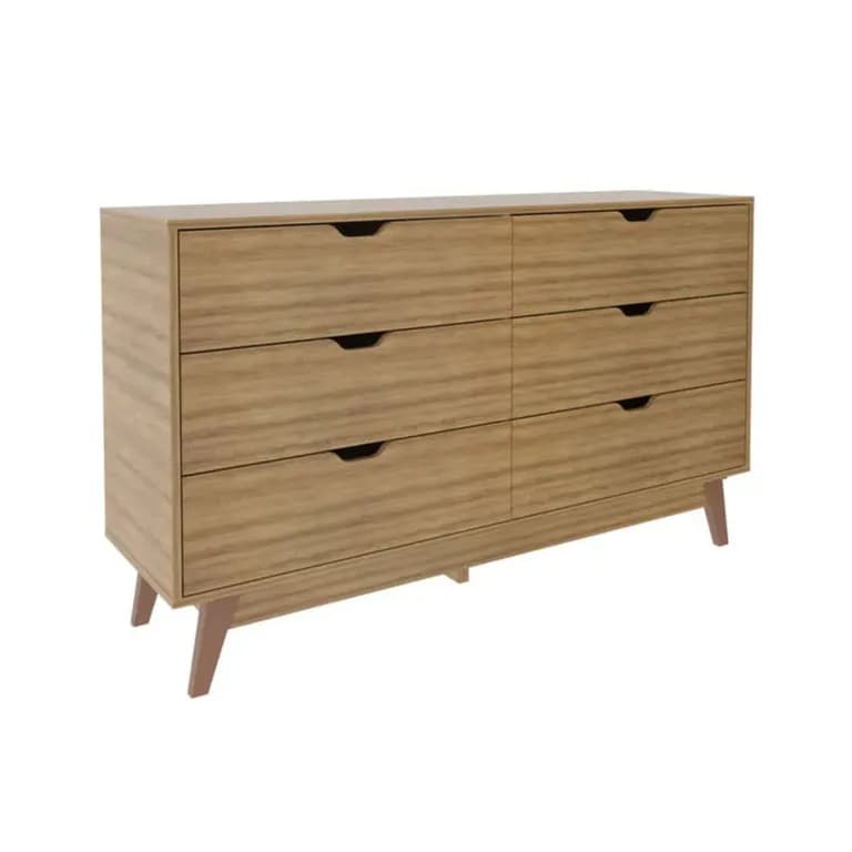 Comoda 6 cajones almendra CM8044