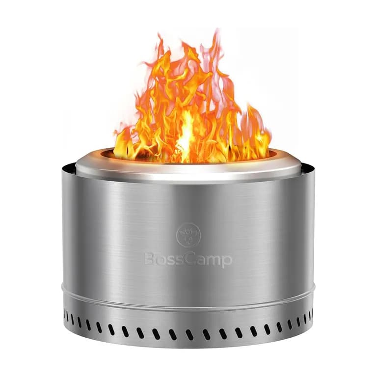 Brasero Fogon FireBoss Inferno Terraza Exterior Sin Humo 48Cm BossCamp Silver
