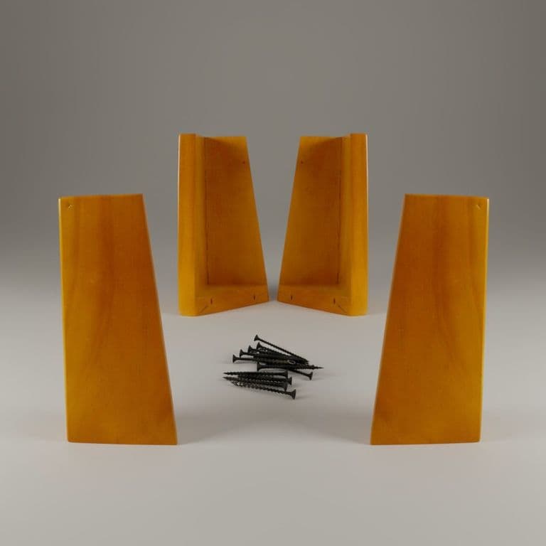 Kit 4 Patas Universales Para Cama Europea - Miel 19.5 cm