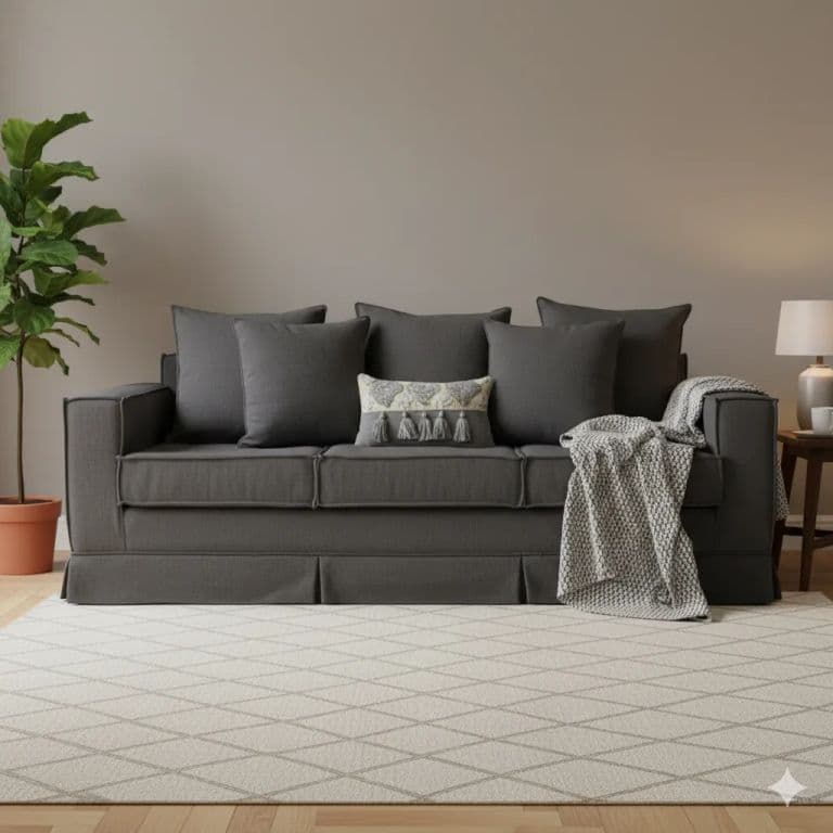 Sofa 3 cuerpos Sahara Marengo con Resortes Pocket Spring U.S.A