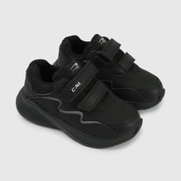 Zapatilla Deportiva Caminante Unisex Negra Talla 21 al 27 Negro 21