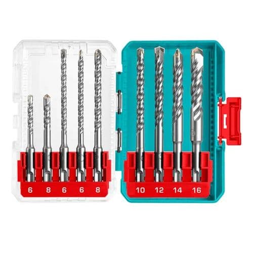 Kit Juego De Brocas Sds Plus 9 Piezas Total Tacsdl30906
