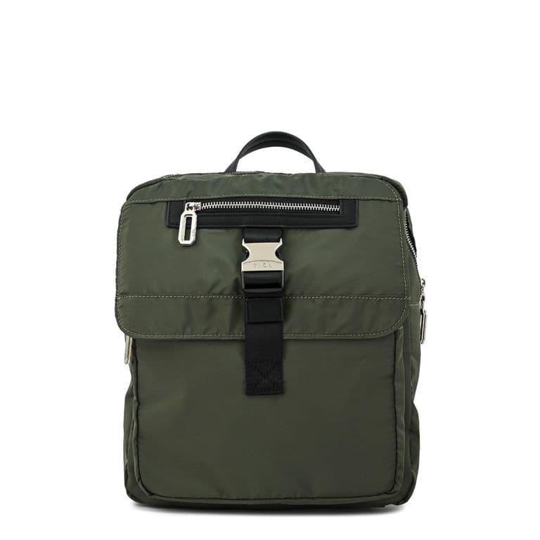Mochila carla mediana verde oliva Verde Oliva TALLA UNICA