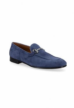 Mocasines Casual Italianos Proceno Moc Toe Bit Loafer Navy Azul Marino 43.5