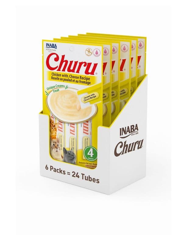 Churu Cat Pollo y Queso 14g x4 - Pack 6 Unidades