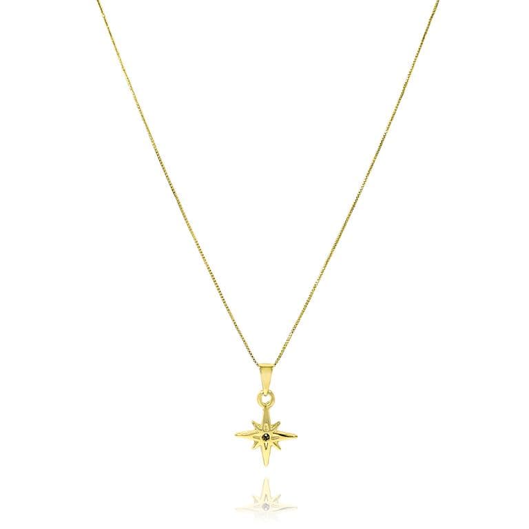 Collar Estrella Fugaz Enchapado Oro 18K Dorado TALLA UNICA