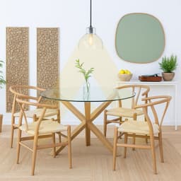 COMEDOR NORDIC WISH DE MADERA 120CM- 4 PUESTO NATURAL