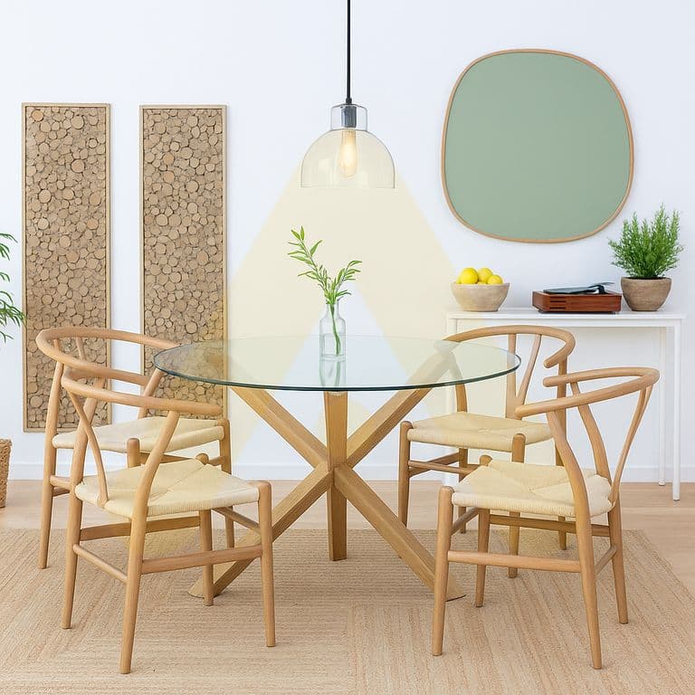 COMEDOR NORDIC WISH DE MADERA 120CM- 4 PUESTO NATURAL