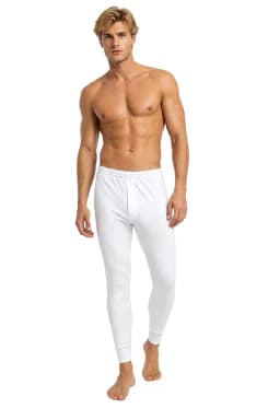 Calzoncillo Largo Algodon Hombres Y Ninos Interior 1ra Capa 212 Blanco S/M