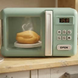 Microondas Juguete Comida Cambia de Color