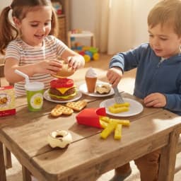 Juguete Set Comida Rapida 24 Pzs Hamburguesa y Accesorios
