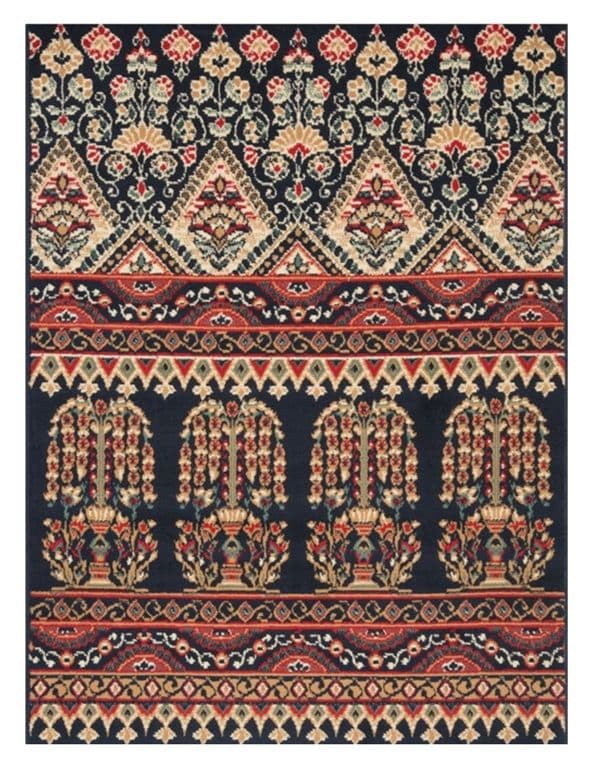 Alfombra Margarita Negro 133x180